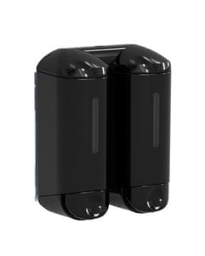SAPHO MARPLAST Kompaktni Dvojni Dozator Mila, Črna, 2x170ml