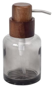 SAPHO FIGO Prostostoječi Dozirnik Mila 300ml iz Dimljenega Stekla z Lesom