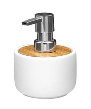 Ridder Elegantni Samostoječi Dozirnik za Milo FANCY iz Keramike in Bambusa, Bela