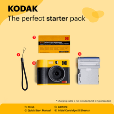 Kodak Mini Shot 3 ERA MS300 2-v-1 kamera in tiskalnik, 13MP, 4PASS, Bluetooth, črna (KOCAMMS300B)