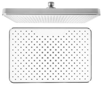 SAPHO Velika kvadratna tuš glava, 205x305mm, silikon, ABS krom/bela