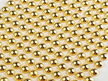 Samolepilni biseri na lepilnem traku Ø6 mm - zlati