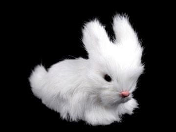 Plišasti velikonočni zajček za venčke in škatle - beli