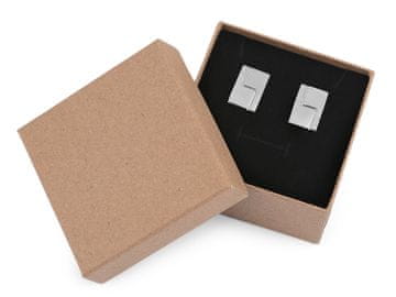 Manšetne gumbe v darilni škatlici - platina