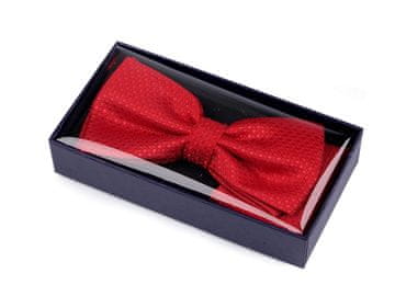 Komplet metuljčka in robčka za suknjič - rdeč