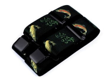 Ribiški šle širina 4 cm dolžina 120 cm - temno zelena