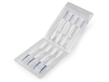 Komplet ergonomskih kavljev za kvačkanje, rozete - modra