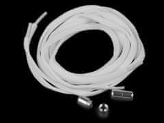 Elastične samovarovalne vezalke dolžine 100 cm - bele