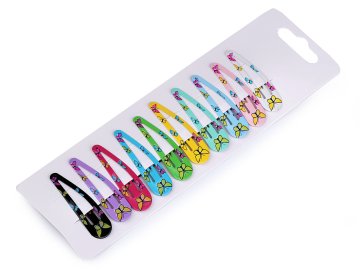 Sponka za lase z metuljem, mavrica - Metulj Mix (10 kosov)