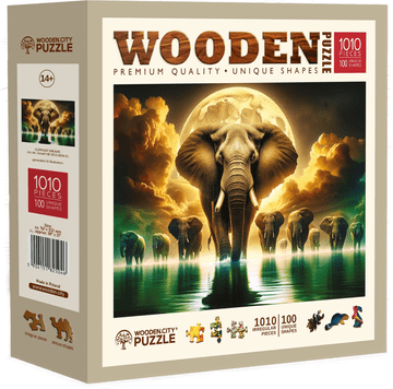 Wooden city Lesena sestavljanka Slon sanja 1010 kosov
