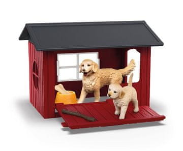 Schleich Pasja koča z zlatim prinašalcem