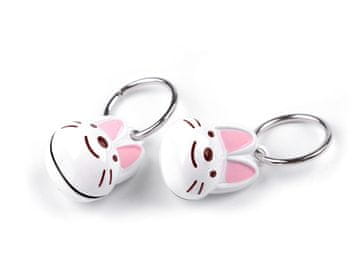 Obesek z zvončki, buča - beli zajec (10 kosov)