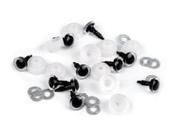 Bleščeče oči z varovalom Ø10 mm - (8) srebrne (50 set)