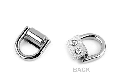 16 mm širok podaljšek za torbico - nikelj (10 kompletov)