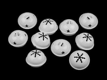 Kovinski zvončki Ø35 mm, 40 mm - Ø35 mm beli (10 kosov)