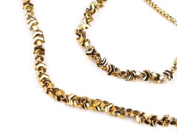 Komplet ogrlica in zapestnica hematit - zlato