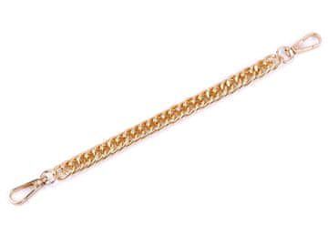 Veriga / ročaj za torbico s karabinom dolžine 25 cm - roza zlata
