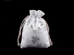 Božična darilna vrečka 9x11 cm - bela