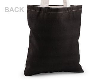 Tekstilna bombažna vrečka mačka 34x39 cm - črna enostranska