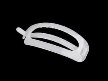 Velika sponka za lase z zobmi - mlečno bela