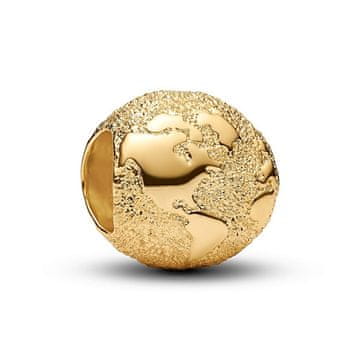 Pandora Pozlačena mini perlica Globe Shine Moments 764529C00