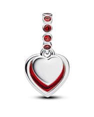 Pandora Dvojni obesek Rdeči srčni trenutki 794429C01
