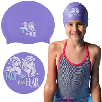 Disney DISNEY Frozen Kapa za plavanje, silikonska, elastična, za otroke 3+, ena velikost za vse, za bazene