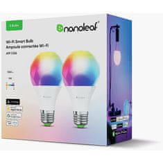 Nanoleaf Pametna žarnica Matter Wi-Fi A19 E27, 2 kosa