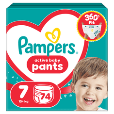 Pampers Pants hlačne plenice, Velikost 7, 15 kg+, 74 kosov