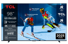 TCL 98C71K televizor, 249 cm (98), 4K QD-Mini LED HDR Premium , Google TV, 144Hz, zvok Bang & Olufsen