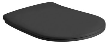 KERASAN NOLITA WC Deska, SLIM, Mehko Zapiranje, Črna Mat, Keramika