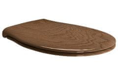 Gsi Elegantno WC Sedišče z Duroplastom, Oreh/Zlato, CITY PRO