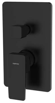 SAPHO Elegantna Črna Mat Podomestna Prha SAPHO TURSI z Otočnim Preklopnikom
