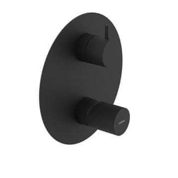 SAPHO Elegantna ULTRATAP Črna Mat Vgradna Tuš Baterija s 3 Izhodi in Rotacijskim Preklopnikom