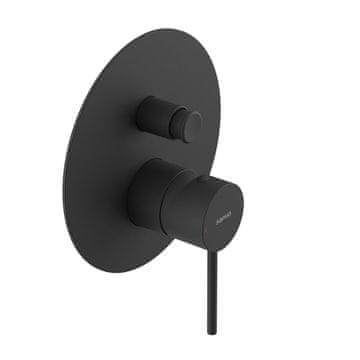 SAPHO ULTRAMIX podometna črna mat pršna armatura z dvema izhodoma