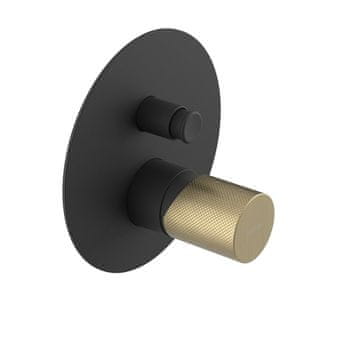 SAPHO ULTRATAP Podometna Termostat Baterija, Črna/Zlato, 2 Izvodi