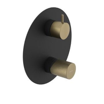 SAPHO Šifra razkošja: ULTRATAP podometna Armatura črno-zlata, 2 izstopa