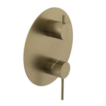 SAPHO ULTRASAN Mat Zlata Podometna Tuš Baterija s 3 Izvodnicami in Otočnim Preklopnikom