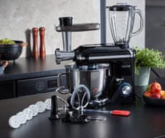 Manta Lovio LVSTM02P ChefAssistant Plus kuhinjski robot, 6,2 L, nerjaveče jeklo, 1900 W, siv (Titanium Gray) + dodatki