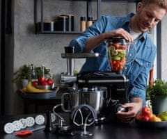 Manta Lovio LVSTM02P ChefAssistant Plus kuhinjski robot, 6,2 L, nerjaveče jeklo, 1900 W, siv (Titanium Gray) + dodatki