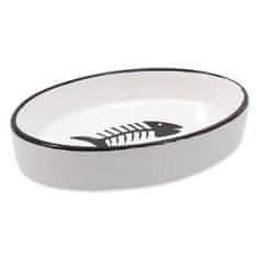 Magic cat keramična ovalna skleda z ribo 16x11x3cm