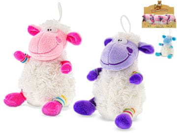 Plišasta ovca 14 cm - mešanica barv (modra, roza, vijolična)