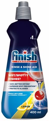 Rinse & Shine Aid Lemon sredstvo za izpiranje in lesk, 400ml