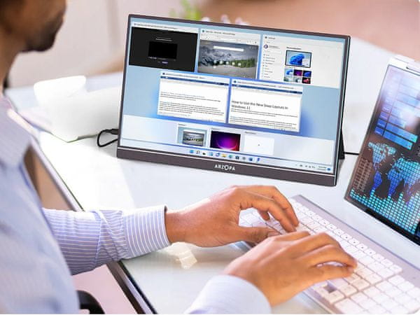 Velik zaslon za delo in zabavo