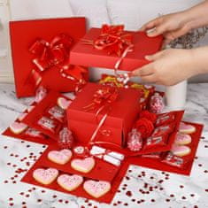 Netscroll 5-plastna darilna škatla presenečenja, darilo v zadnji minuti, škatla z efektom "WOW", za valentinovo, rojstni dan ali obletnico, MisteryGift