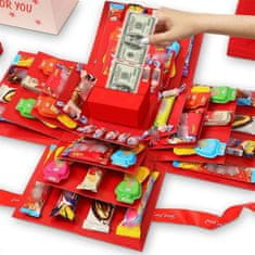 Netscroll 5-plastna darilna škatla presenečenja, darilo v zadnji minuti, škatla z efektom "WOW", za valentinovo, rojstni dan ali obletnico, MisteryGift