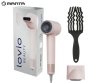 Lovio LVHD001 AirFlow sušilnik za lase, 4 načini, 2 hitrosti, 1600 W, roza (Blush Pink) + dodatki
