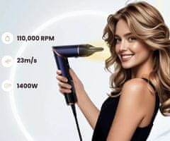 Manta Lovio LVHS001 AirStyle 8v1 oblikovalec za lase, 3 hitrosti, 4 temperature, 1400 W, modro-rjav (Midnight Copper) + dodatki