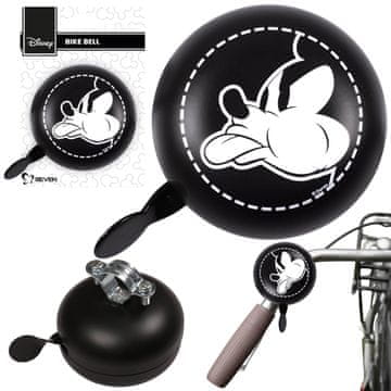 Disney DISNEY Mickey Mouse Črna kovinska kolesarska zvonec za krmilo, RETRO XL