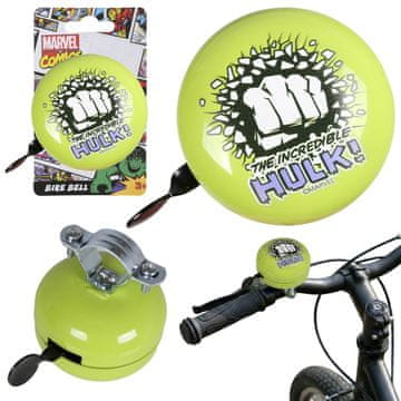 MARVEL COMICS MARVEL Avengers HULK Kovový zvonček na detské riadidlá, RETRO 6 cm